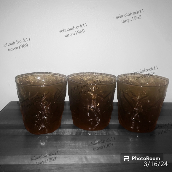 Vintage  MCM lowball bar drink glasses - Picture 2 of 4